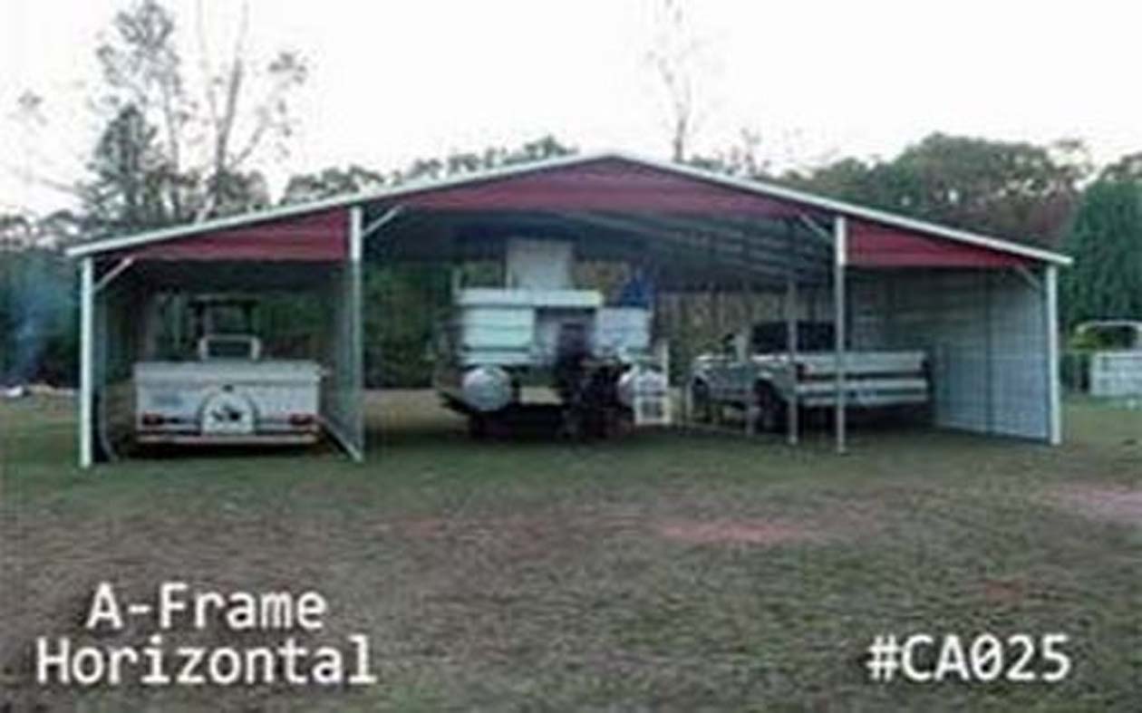 A-Frame Horizontal Camper Carport