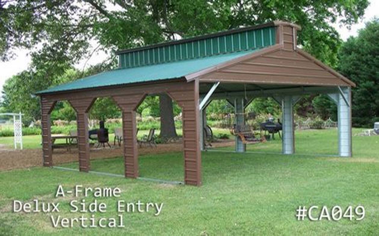 A-Frame Delux Side Entry Vertical Carports